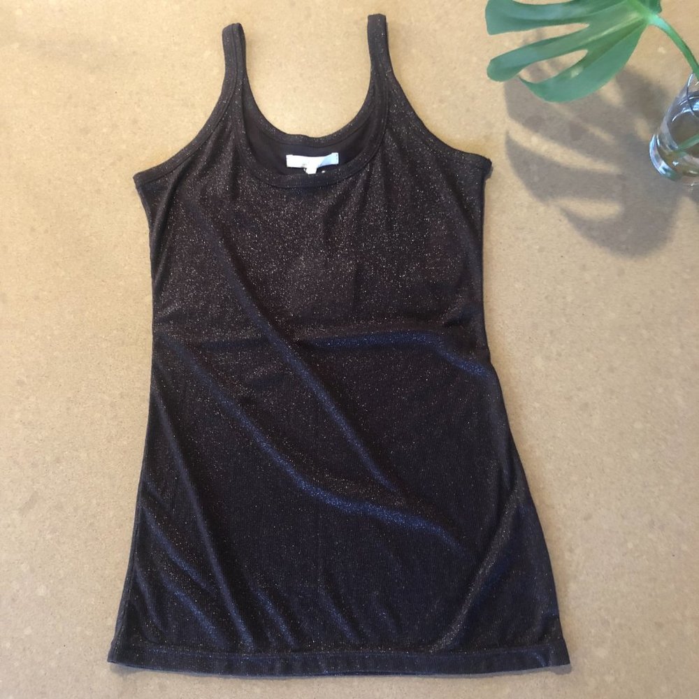 ZOA ✨Metallic Dark Brown Women's Tank Top with Sparkles✨ NWT Size SM